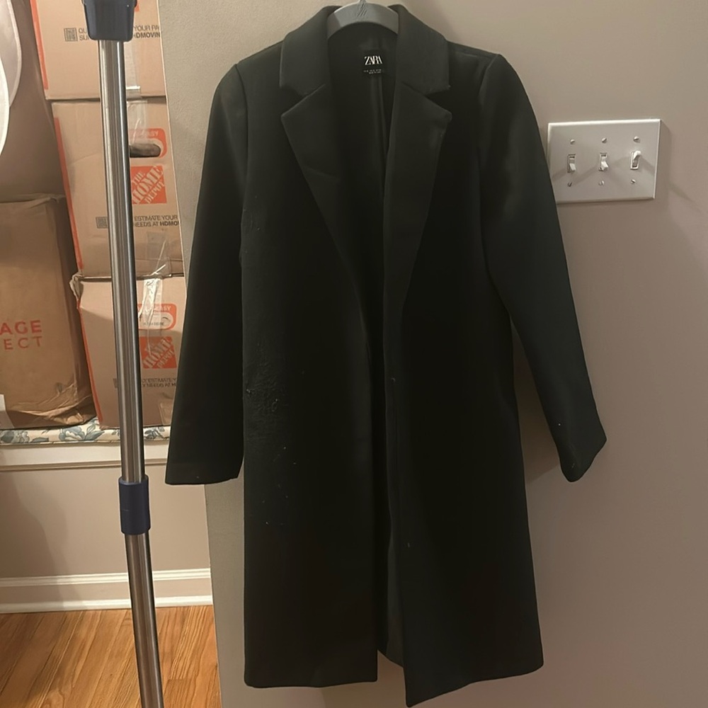 Army green Zara coat